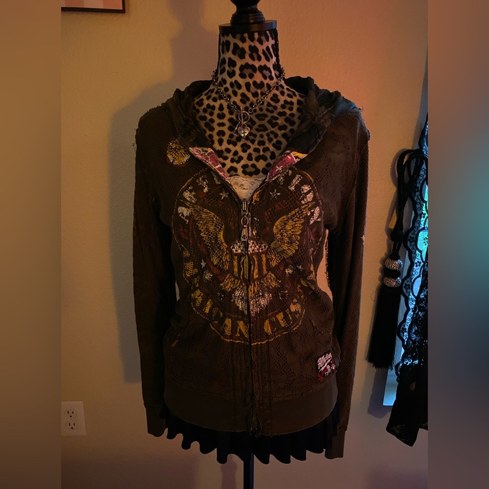 Affliction reversible zip-up - Picture 8 of 8